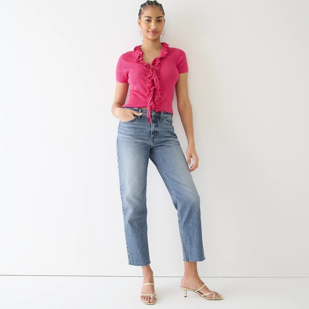 🆕 J CREW 11"  High-Rise 90's Classic Straight Jeans Size 29 BF691 NWT